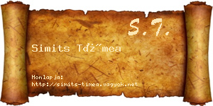 Simits Tímea névjegykártya