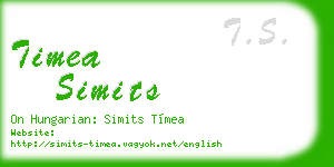 timea simits business card